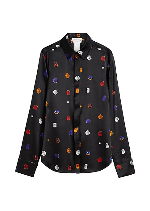 Elegant Jewel Print Blouse