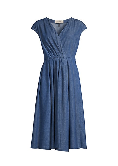 Chic Flared Chambray Dress