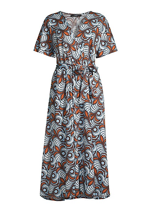 Geometric Swirl Midi Dress