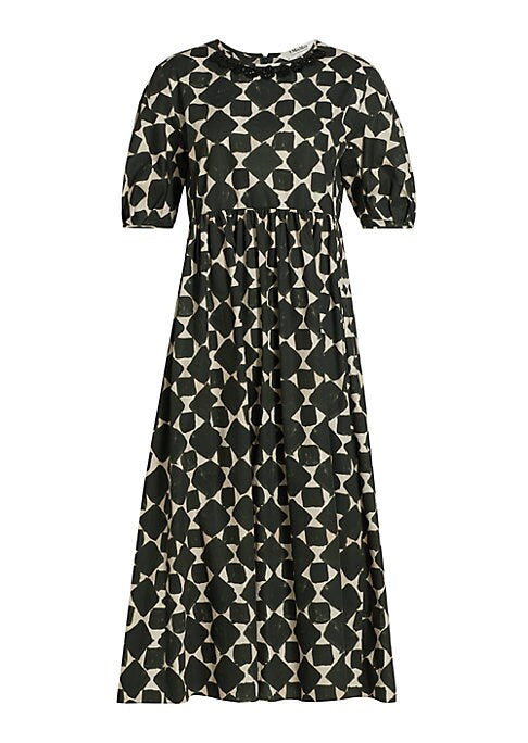 Elegant Brushstroke Midi Dress