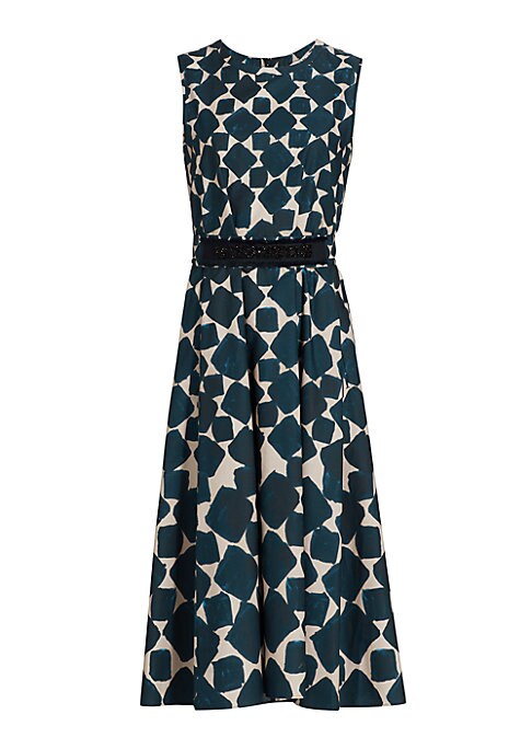 Graphic Geometric Midi Dress
