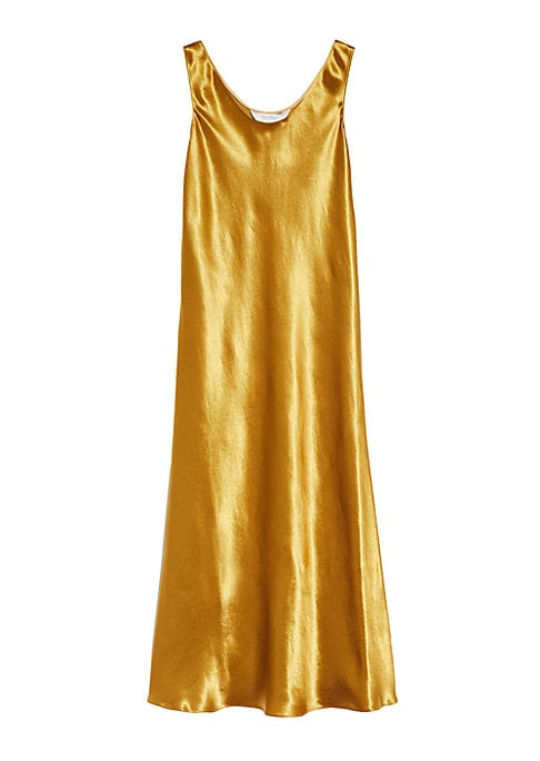 Lustrous Satin Midi Dress