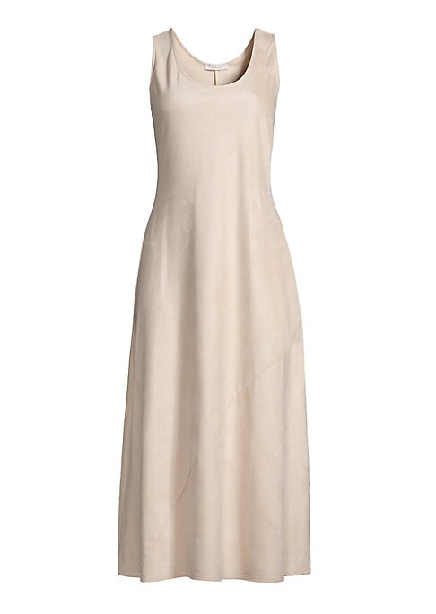 Sleek Suede A-Line Dress