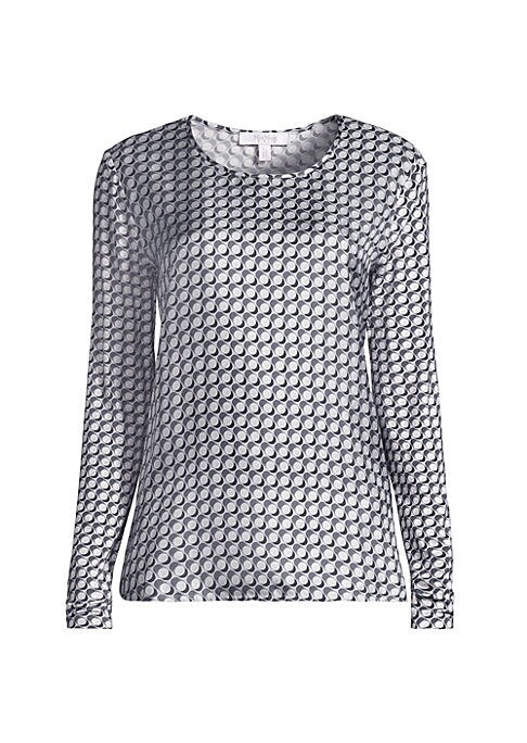 Luxe Geometric Silk Top