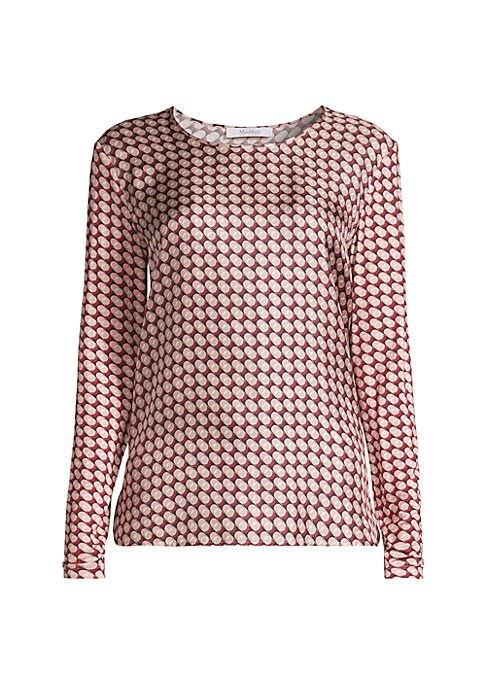 Chic Geometric Silk Top