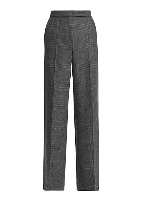 Elegant Wool Wide Trousers