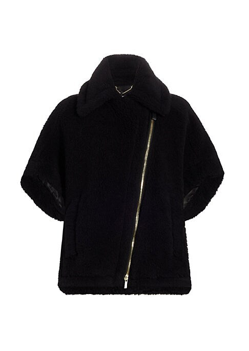 Chic Asymmetric Alpaca Jacket
