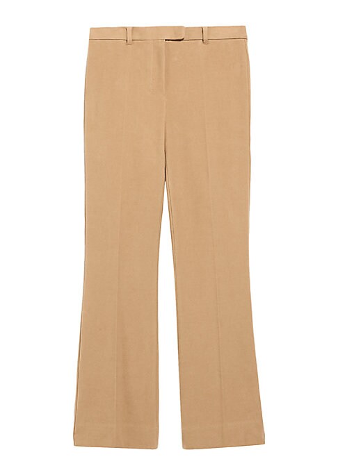 Flared Stretch Cotton Trousers
