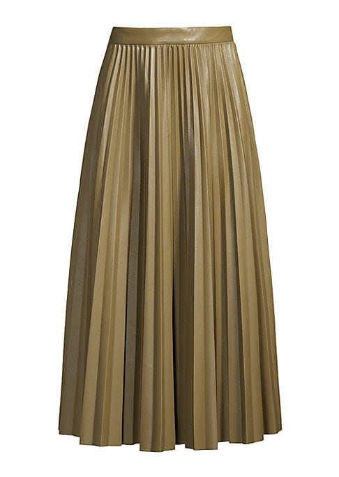 Pleated Coated Jersey Skirt