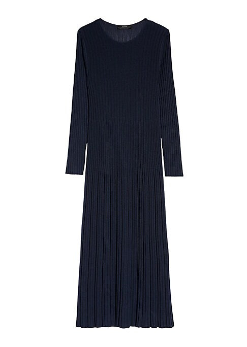 Textured Wool Midi Dress