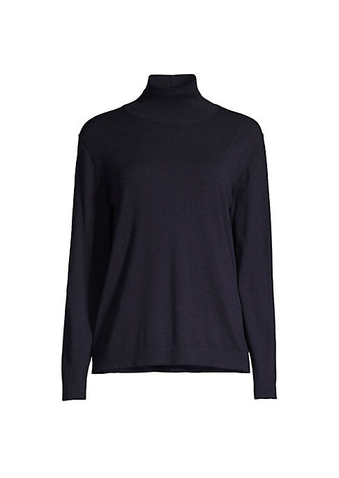 Silk-Wool Cozy Turtleneck