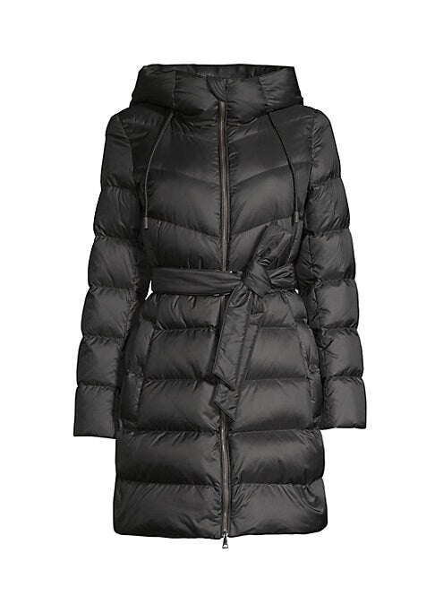 Cozy Down Belted Coat