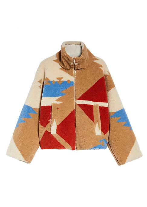 Chic Geometric Wool Jacket