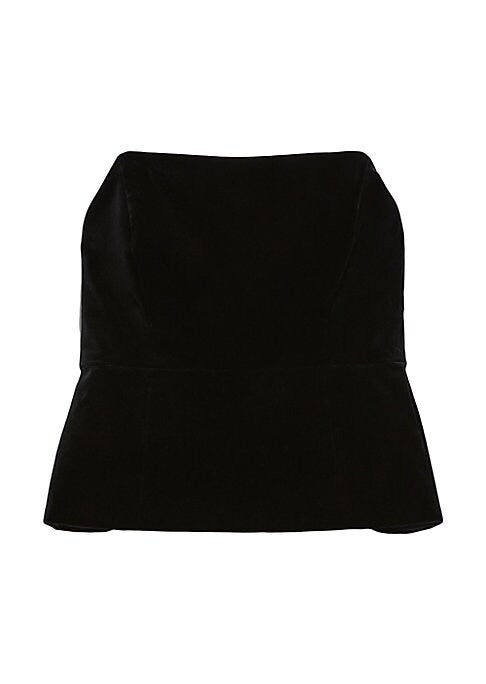 Velvet Peplum Top