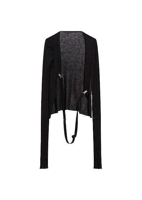 Chic Suspender Knit Cardigan