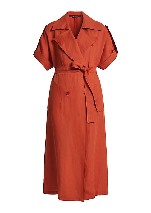Belted Linen Trench Coat