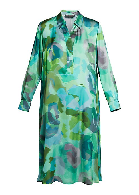 Watercolor Midi Shirtdress