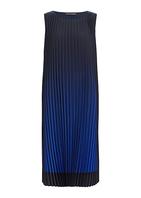 Ombre Pleat Maxi Dress