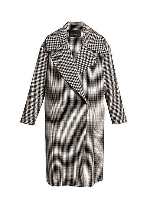 Chic Checked Wool Coat