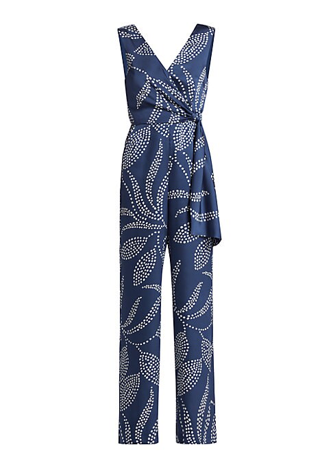 Dotted Wrap Jumpsuit