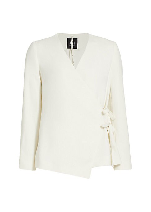 Chic Satin Wrap Jacket