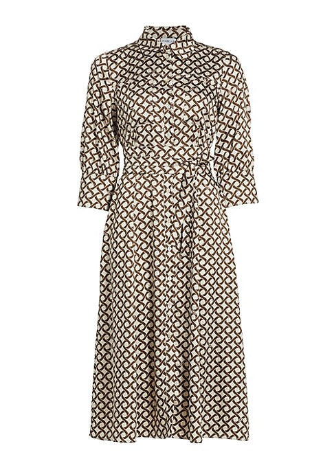 Geometric Charm Wrap Dress