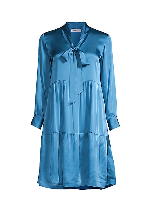 Silk Satin Tiered Dress