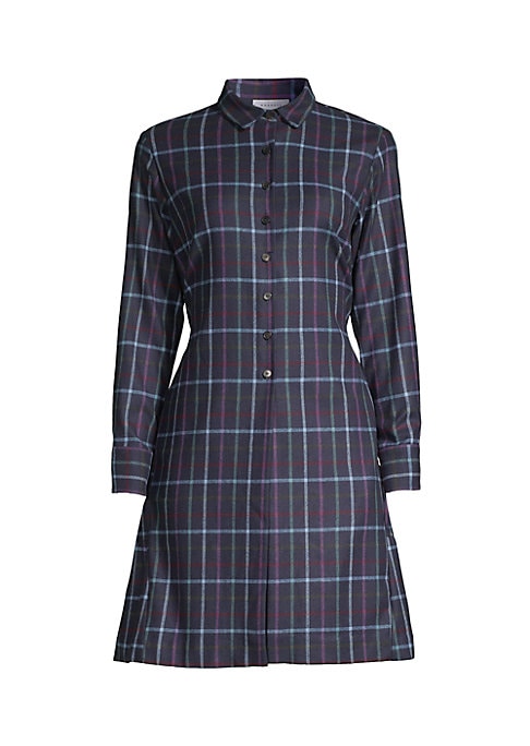 Chic Plaid Belted Dress
