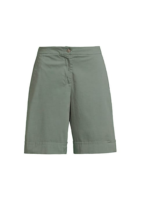 Elastic Waist Bermuda Shorts