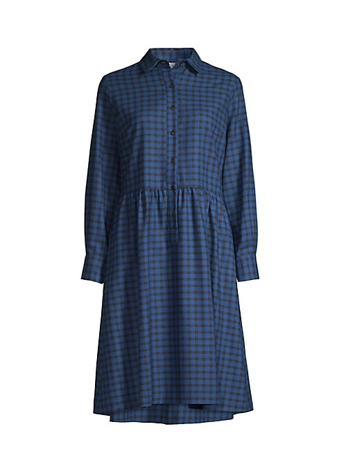 Chic Check Wool Dress