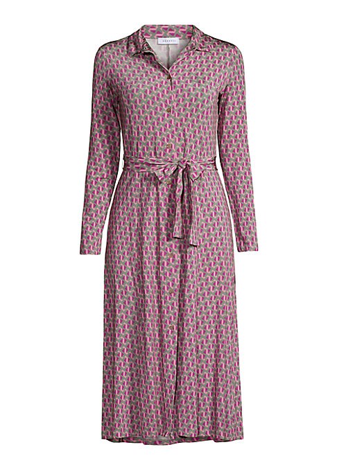 Monogrammed Midi Shirt Dress