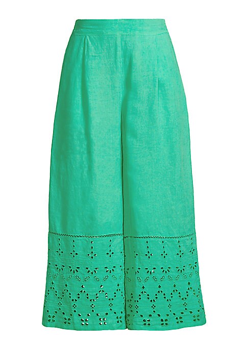 Luxe Eyelet Crop Pants