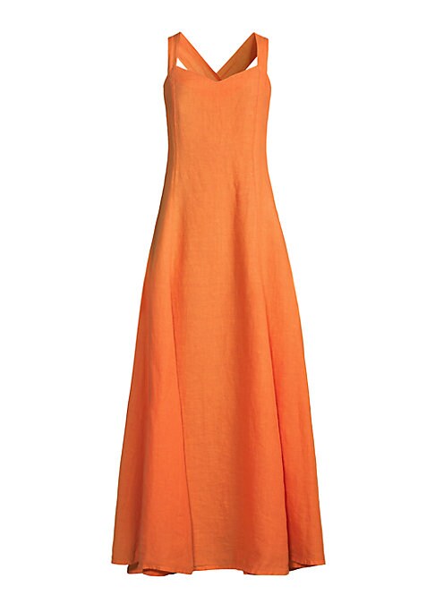 Criss-Cross Linen Dress