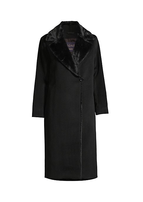 Chic Wool Coat with Fur