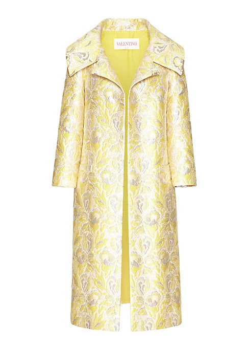 Luxurious Silk Brocade Coat