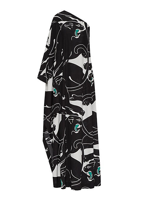 Panther Silk Evening Gown