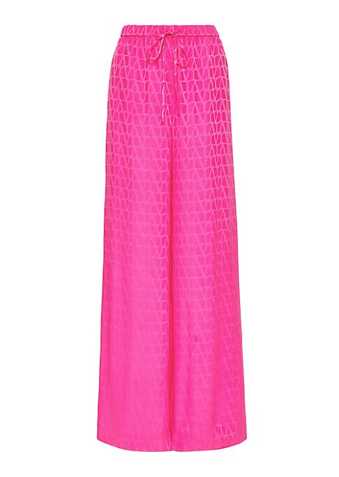 Silk Print Drawstring Trousers