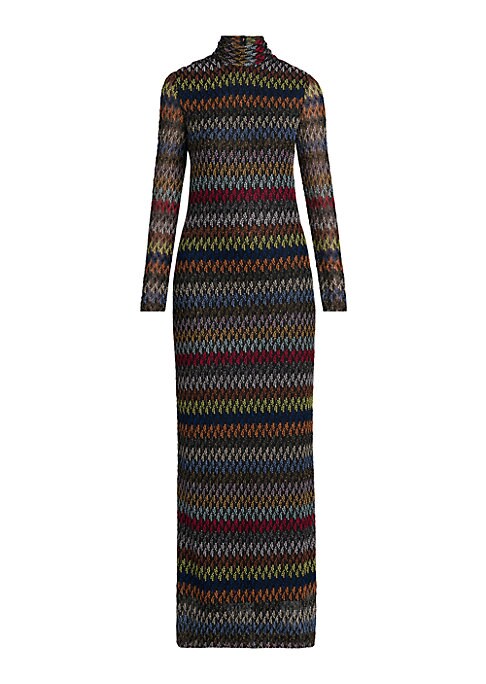 Shimmering Chevron Maxi Dress