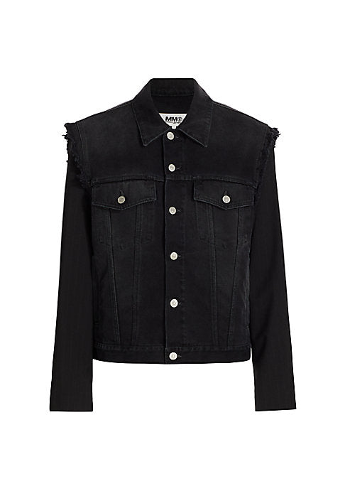 Stylish Contrast Denim Jacket