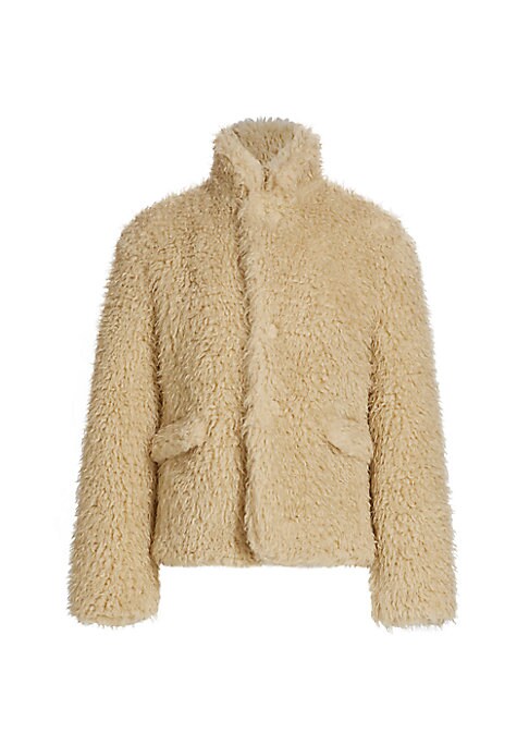 Plush Stand Collar Jacket