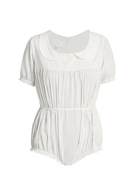 Chic Cotton Collar Bodysuit