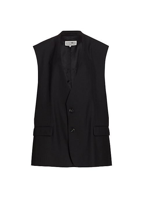Chic Oversized Wool Vest