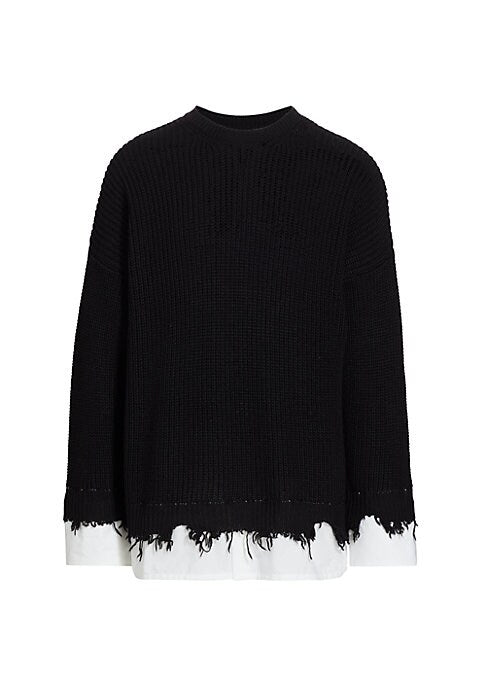 Layered Texture Knit Sweater