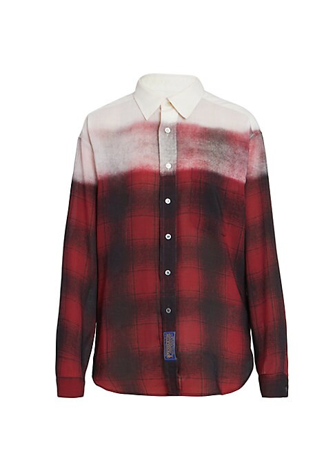 Gradient Plaid Wool Shirt