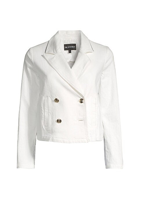 Chic Cropped Denim Blazer