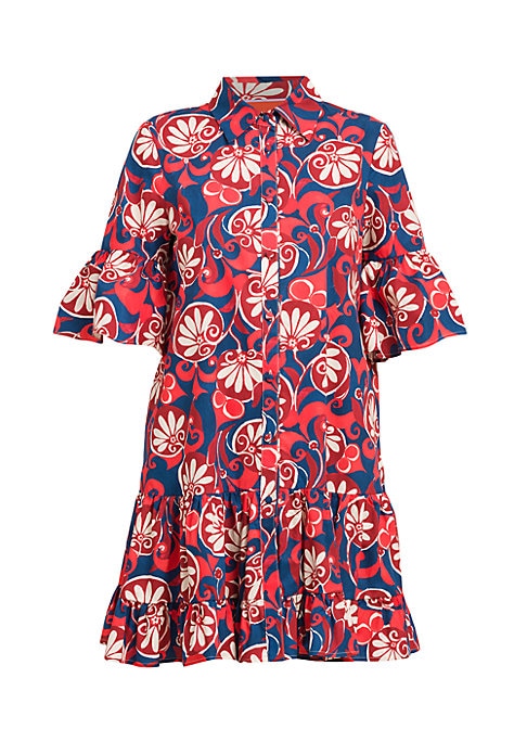 Tiered Print Bell Dress