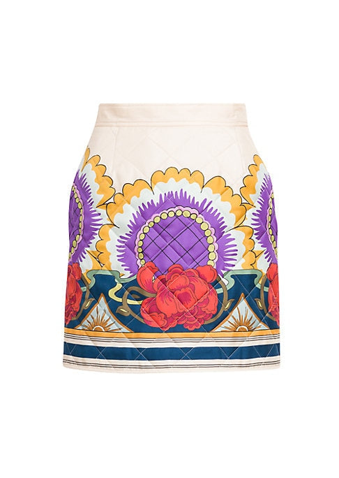 Abstract Print Mini Skirt