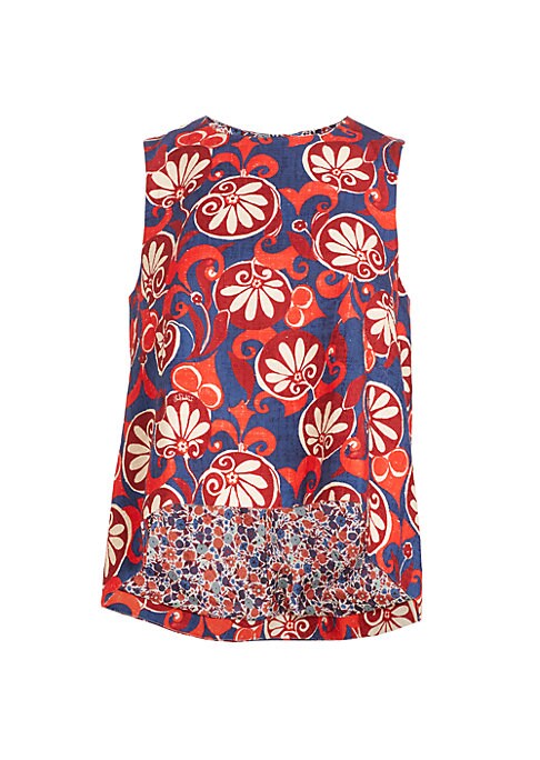 Floral Asymmetric Trapeze Top
