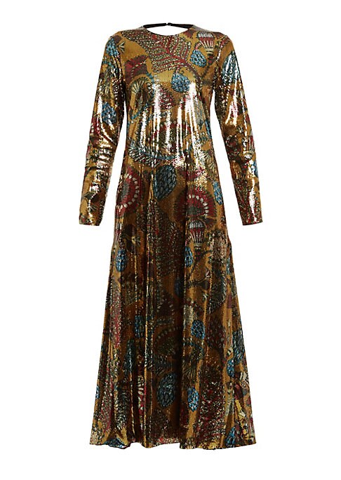 Glam Leaf Cut-Out Dress