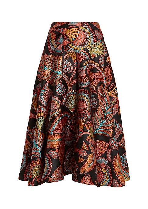 Vibrant Flare Midi Skirt
